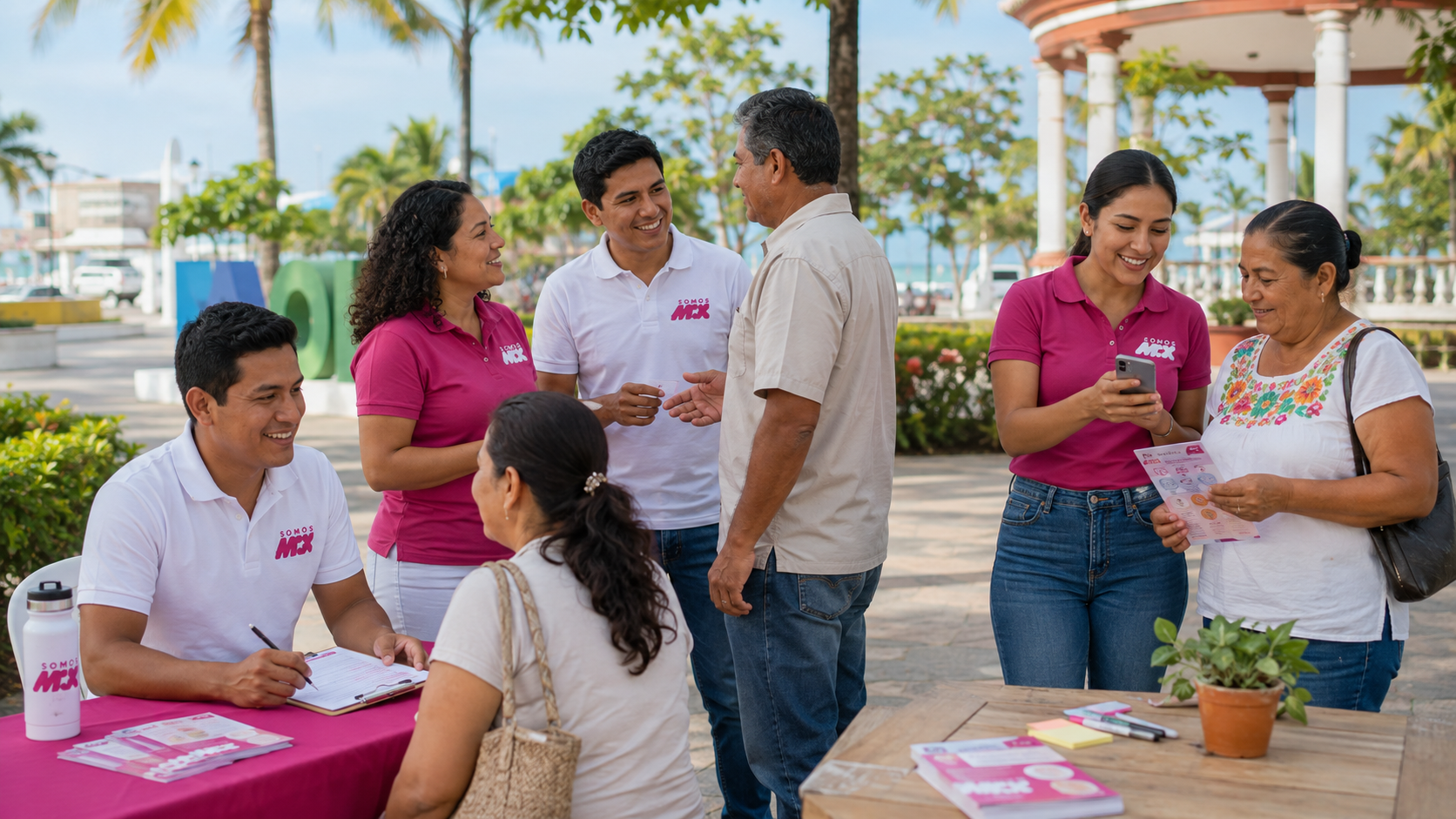 Personas sumándose a las distintas formas de participar en SOMOS MX Quintana Roo