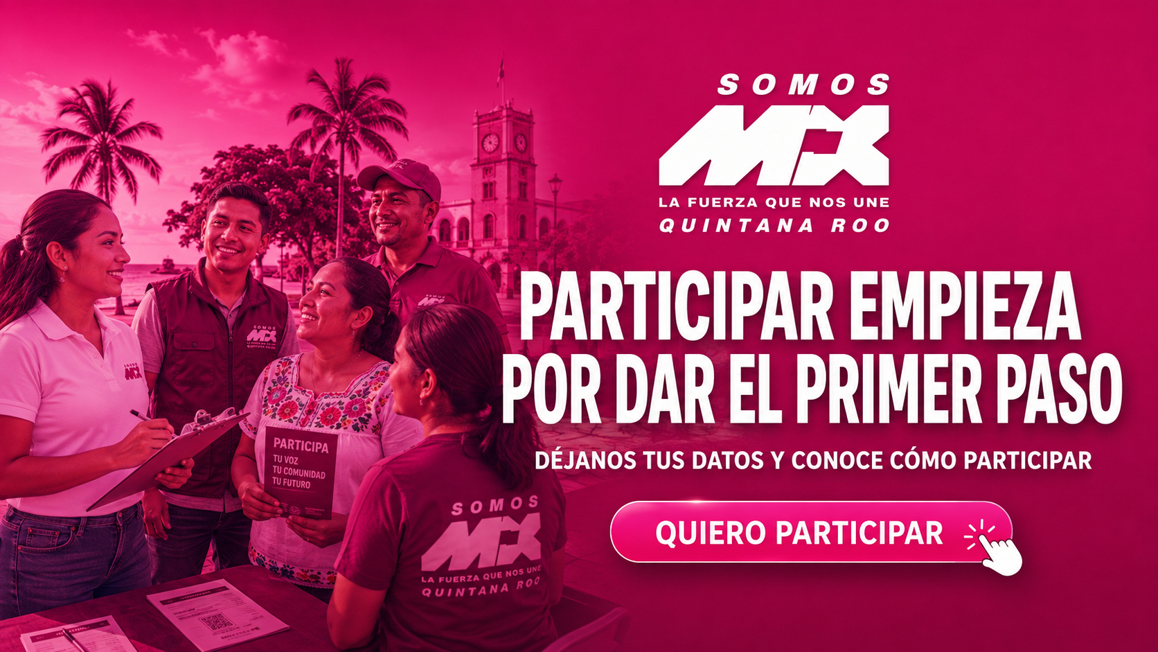 Participar empieza por dar el primer paso. Quiero participar.